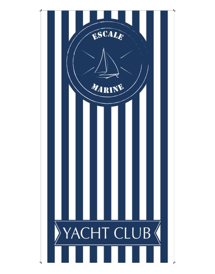 Beach towel ESCALE MARINE YACHT CLUB